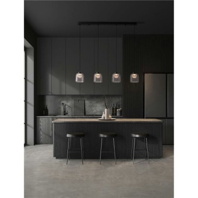 Suspension DIONE 20W LED Noir, gris fumé  9695272