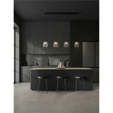 Suspension DIONE 20W LED Noir, gris fumé NOVA LUCE 9695272