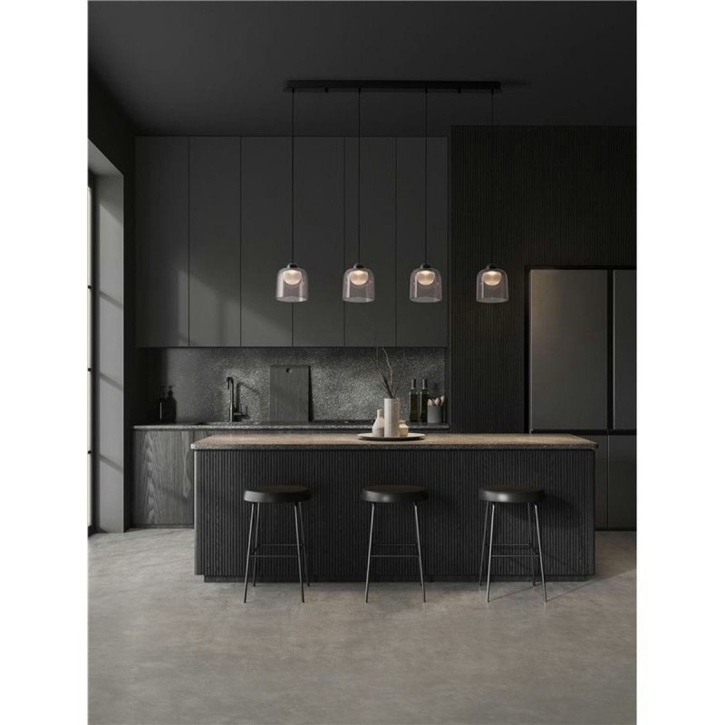 Suspension DIONE 20W LED Noir, gris fumé NL_9695272 9695272 Suspension DIONE 20W LED Noir, gris fumé 9695272