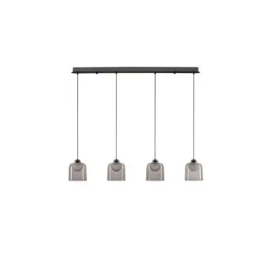 Suspension DIONE 20W LED Noir, gris fumé NOVA LUCE 9695272
