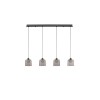 Suspension DIONE 20W LED Noir, gris fumé  9695272