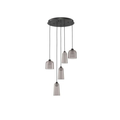 Suspension DIONE 24W LED Noir, gris fumé  9695274