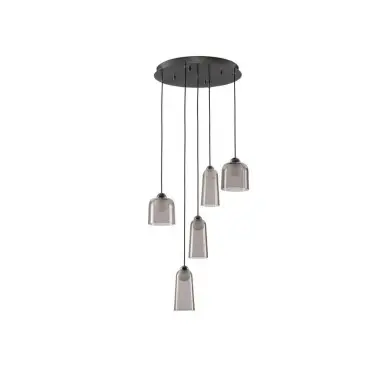 Suspension DIONE 24W LED Noir, gris fumé NOVA LUCE 9695274
