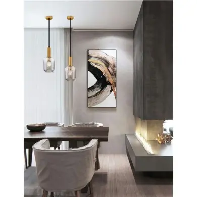 Suspension MAHO 12W E27 Or, fumé NOVA LUCE 9236313