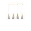 Suspension MAHO 4x12W E27 Noir, or, fumé  9236315