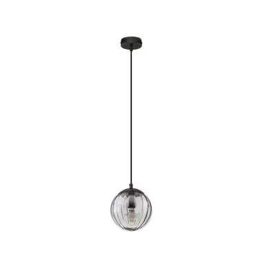 Suspension ABBACUS 12W E27 Noir, fumé NOVA LUCE 9236316