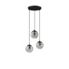 Suspension ABBACUS 3x12W E27 Noir, fumé  9236317