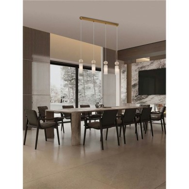 Suspension FILOMENA 4x5W G9 Pierre, opale  9019786