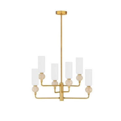 Suspension FILOMENA 6x5W G9 Pierre, opale  9019787