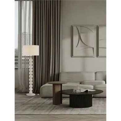 Lampadaire CHAMOIS 12W E27 Pierre blanche NOVA LUCE 9001067