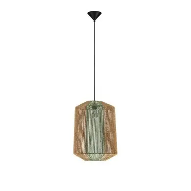 Suspension DENA 12W E27 Naturel, vert H255 NOVA LUCE 9586602