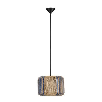Suspension ABBY 12W E27 Naturel, bleu, jaune H25  9586606