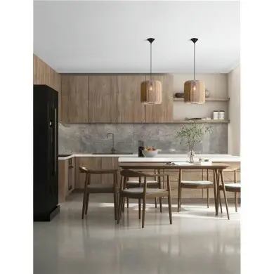Suspension ABBY 12W E27 Naturel, bleu, jaune NOVA LUCE 9586604
