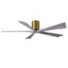 Ventilateur de Plafond Irene-5H 152cm Laiton Bois vieilli ATLAS FAN IR5H-BRBR-BW-60