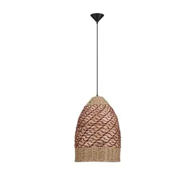 Suspension MAPI 12W E27 Naturel, rouge NOVA LUCE 9586605