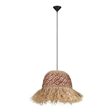 Suspension SORELLO 12W E27 Naturel, rouge NOVA LUCE 9586613