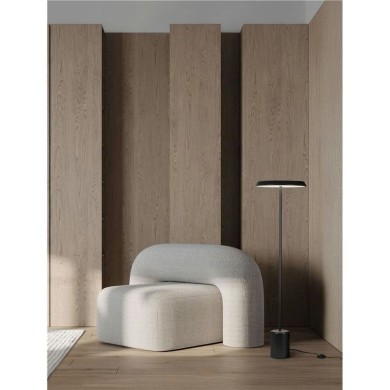 Lampadaire OPHELIA 27W LED Noir, bois plaqué  9695324