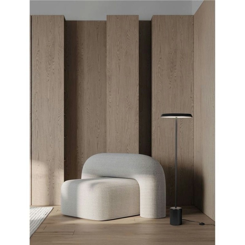 Lampadaire OPHELIA 27W LED Noir, bois plaqué  9695324