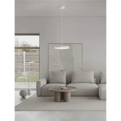 Lampadaire OPHELIA 27W LED Blanc, plaqué NOVA LUCE 9695325