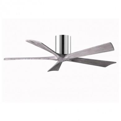 Ventilateur Plafond Irene-5H 132cm Chromé Poli Bois vieilli ATLAS FAN IR5H-CR-BW-52