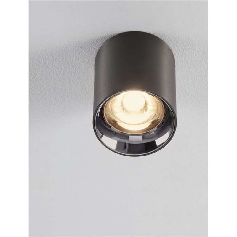 Plafonnier ANETO 10W LED Nickel noir  9695153