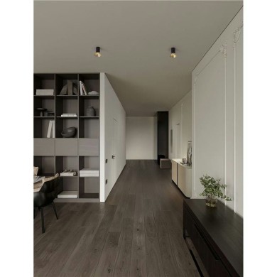 Plafonnier LUVIA 10W GU10 Or oxydé, noir H12,5 NOVA LUCE 9011438