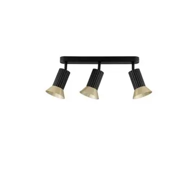 Plafonnier LUVIA 3x10W GU10 Or oxydé, noir NOVA LUCE 9011442
