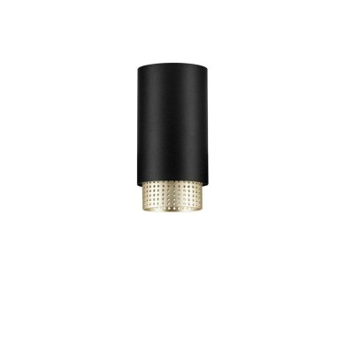 Plafonnier NESSI 10W GU10 Noir, or H11,8 NOVA LUCE 9011401