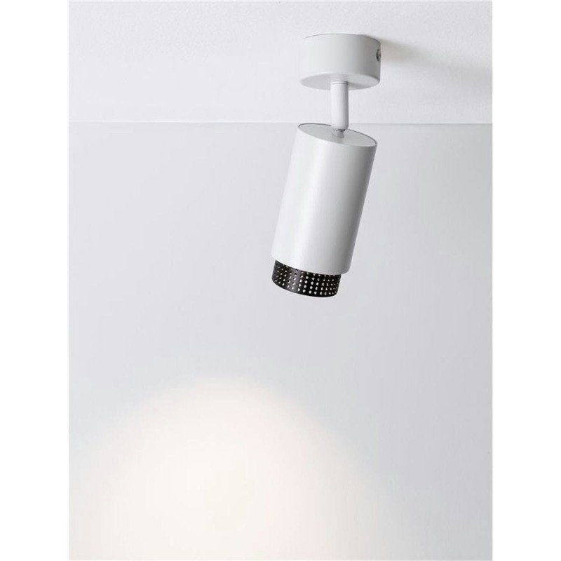 Plafonnier NESSI 10W GU10 Blanc, noir H18,8 NOVA LUCE 9011402