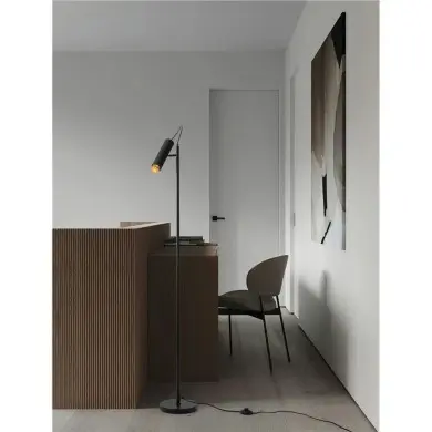 Lampadaire NESSI 10W GU10 Noir, or NOVA LUCE 9011411