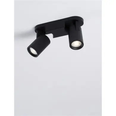 Plafonnier ESTO 2x10W GU10 Noir NOVA LUCE 9030781