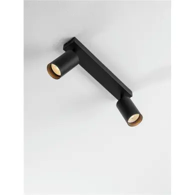 Plafonnier REIG 2x10W GU10 Noir NOVA LUCE 9011534