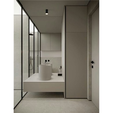Plafonnier Salle de bain MAO 10W GU10 Noir H10,8  9011412