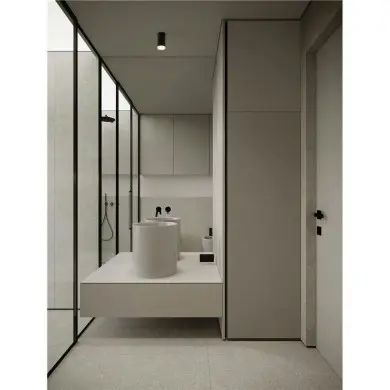 Plafonnier Salle de bain MAO 10W GU10 Noir H10,8 NOVA LUCE 9011412