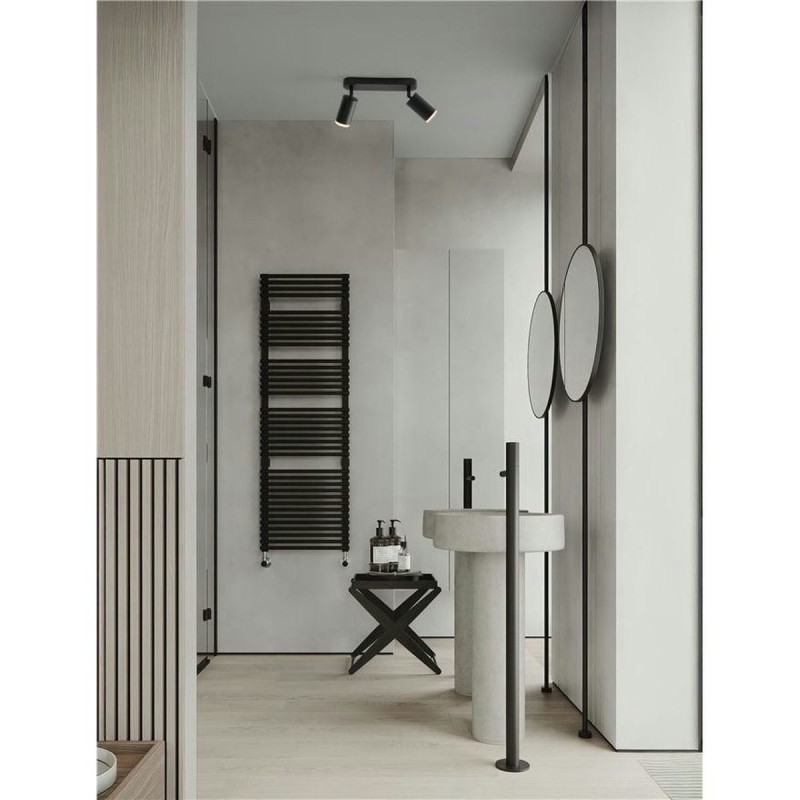 Plafonnier Salle de bain MAO 2x10W GU10 Noir  9011416