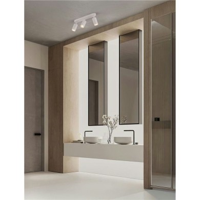 Plafonnier Salle de bain MAO 3x10W GU10 Blanc  9011419