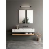 Applique Salle de bain FASKO 16W LED Noir, blanc  9236298