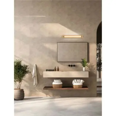 Applique Salle de bain FASKO 16W LED Noir, or, blanc NOVA LUCE 9236299