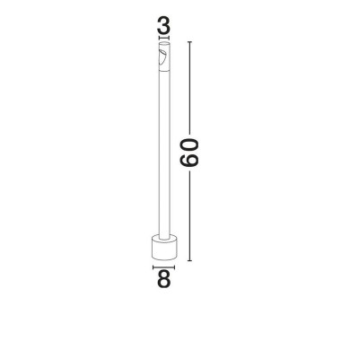 Borne Potelet Extérieur LUXOR 4W LED Noir sablonneux  9060249