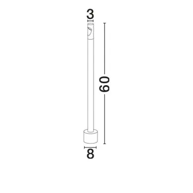 Borne Potelet Extérieur LUXOR 4W LED Noir sablonneux NOVA LUCE 9060249