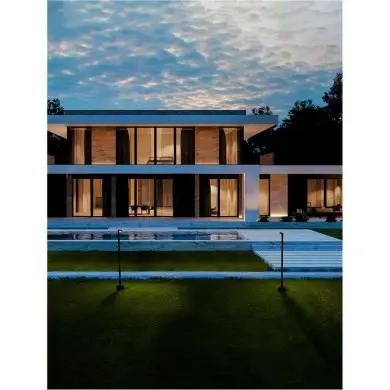 Borne Potelet Extérieur PIPE 5W LED Noir sablonneux H64,5 NOVA LUCE 9060263