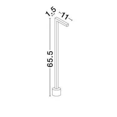Borne Potelet Extérieur PIPE 5W LED Marron H64,5 NL_9060264 9060264 Borne Potelet Extérieur PIPE 5W LED Marron H64,5 NOVA LUCE 9060264