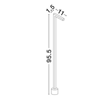 Borne Potelet Extérieur PIPE 5W LED Noir sablonneux H94,5  9060261