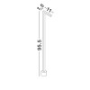 Borne Potelet Extérieur PIPE 5W LED Noir sablonneux H94,5  9060261