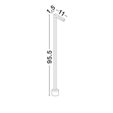 Borne Potelet Extérieur PIPE 5W LED Marron H94,5 NOVA LUCE 9060262