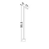 Borne Potelet Extérieur PIPE 5W LED Marron H94,5  9060262