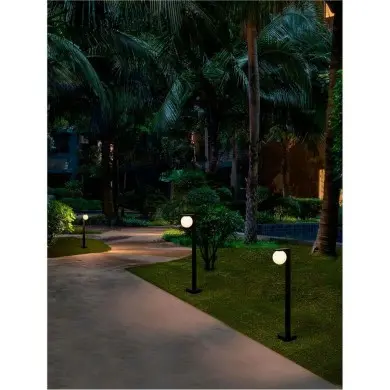 Borne Potelet Extérieur ORACLE 8W LED Noir sablonneux H90 NOVA LUCE 9060245