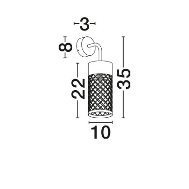 Applique Extérieur MOTLEY 9W LED Noir sablonneux  9060320