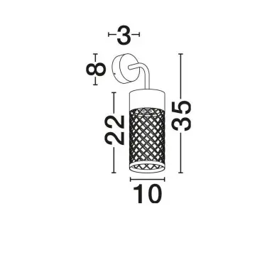 Applique Extérieur MOTLEY 9W LED Noir sablonneux NOVA LUCE 9060320