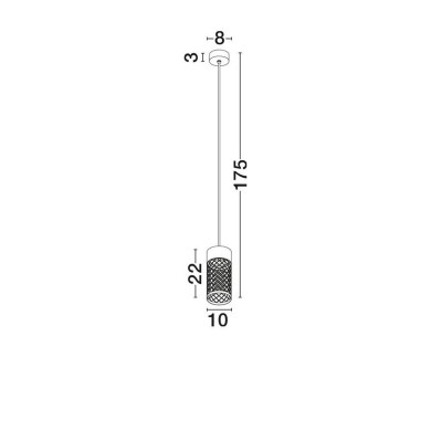 Suspension Extérieur MOTLEY 9W LED Marron brun  9060322